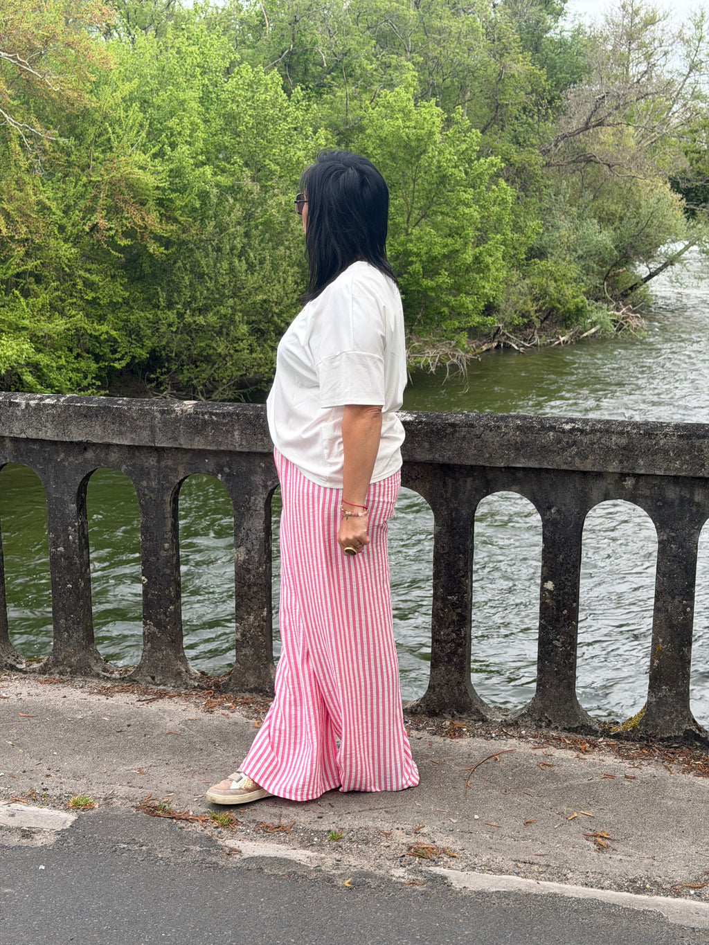 Pantalon Rayé – Élégance Décontractée