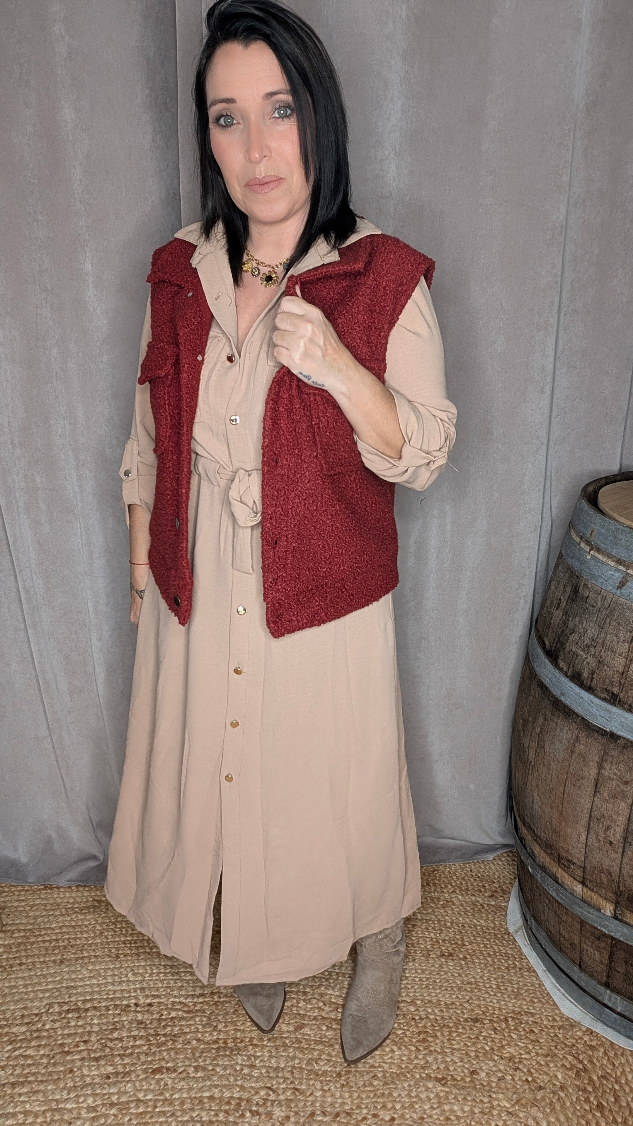 Veste courte sans manches