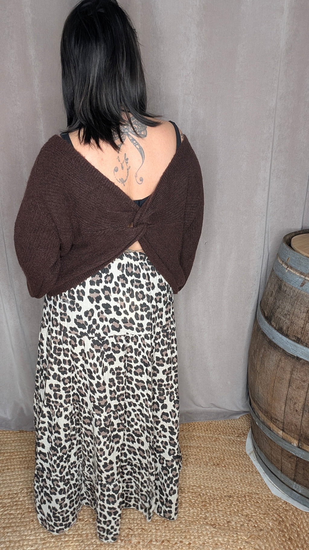 Pull Twist Chocolat – Maille Alpaga