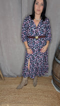 Robe Longue Fleurie – Viscose Fluide
