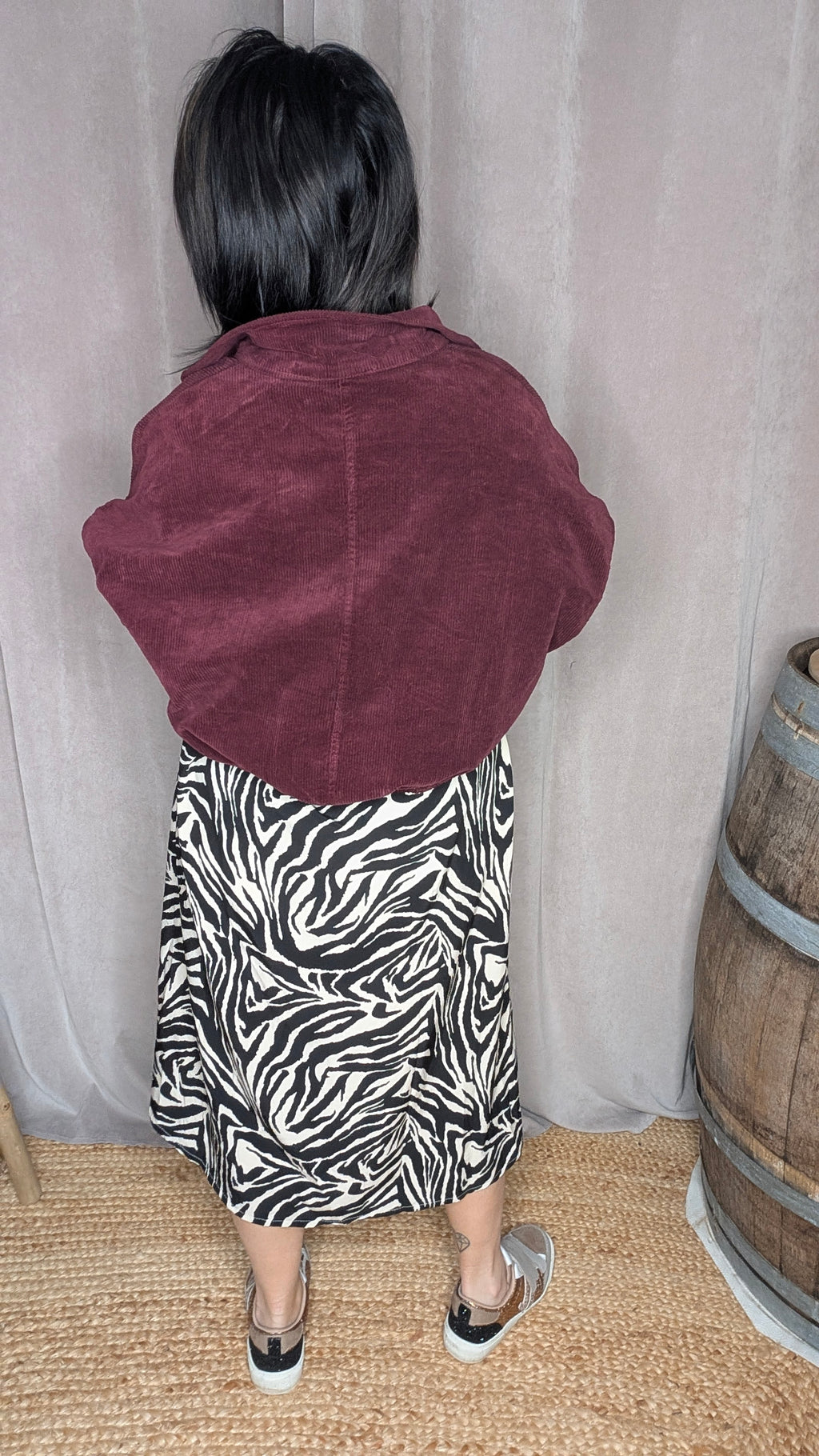 Robe Chemise Graphique – Rayures & Imprimé Zébré