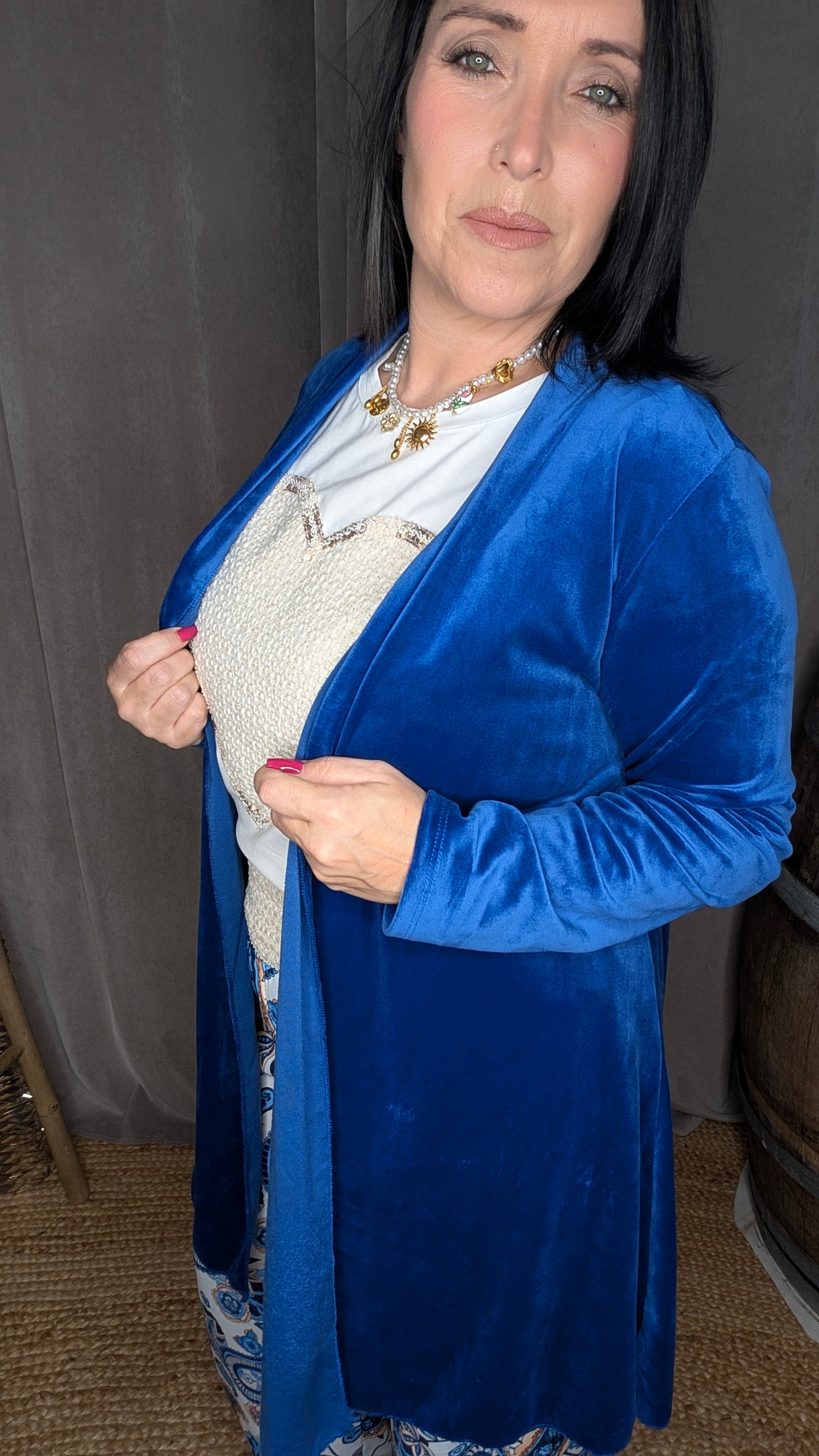 Gilet Long Helga – Élégance Fluide