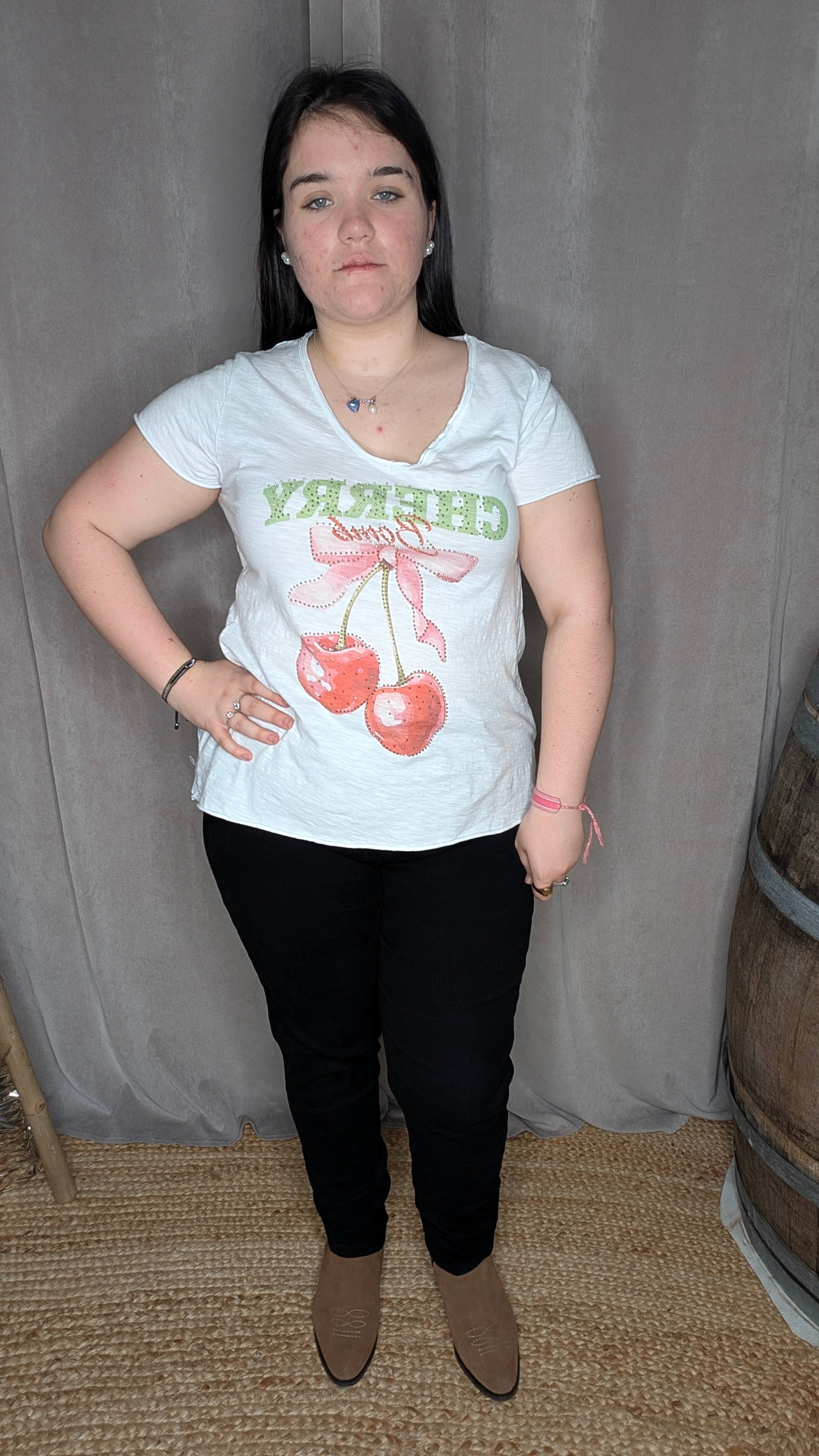 T-shirt Cherry Strass – Esprit Été