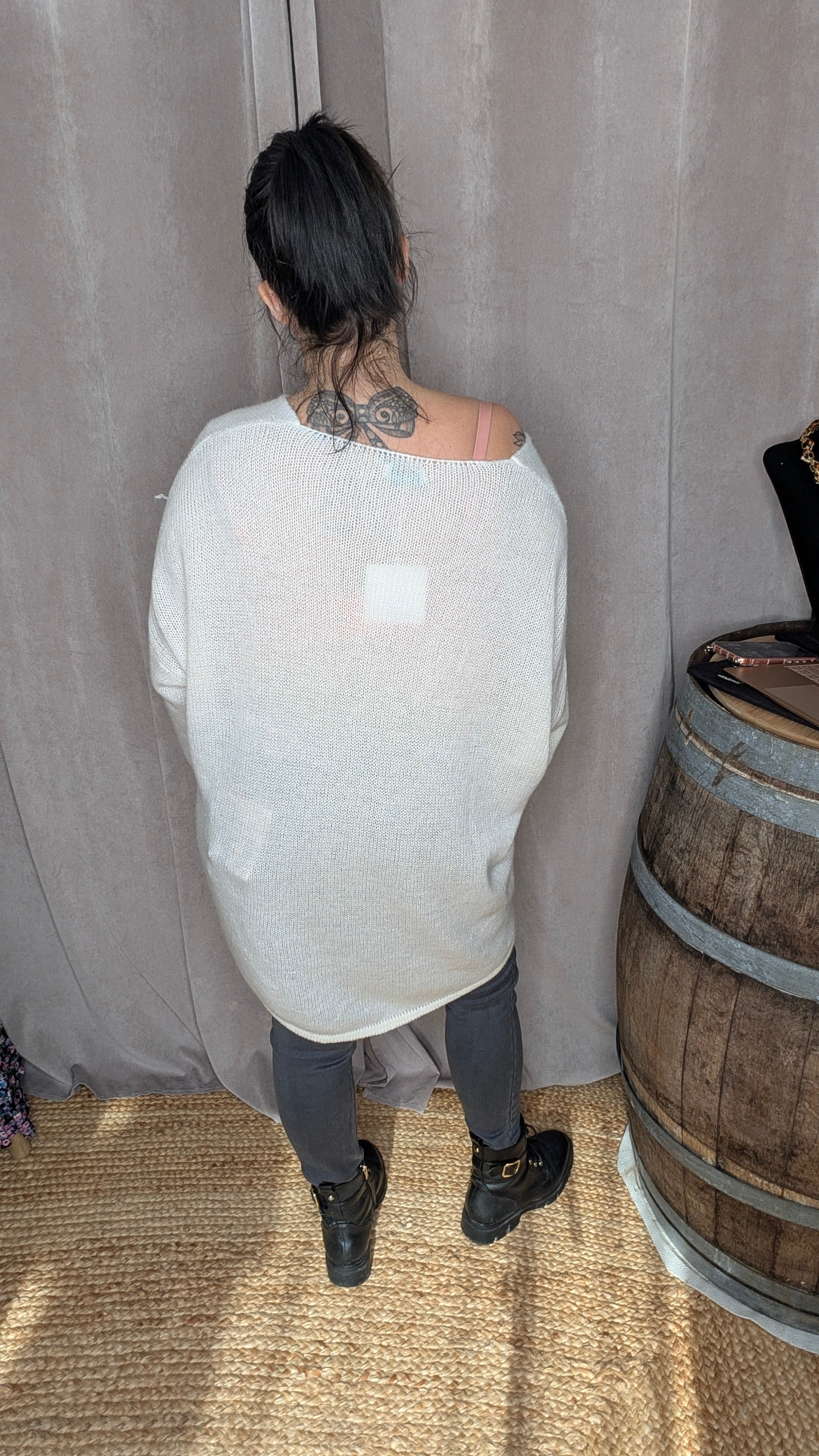 Pantalon Slim Push-Up Gris