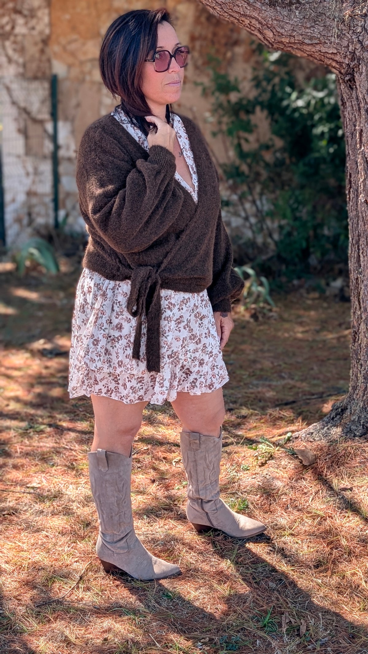 🤎 ROBE CACHE-CŒUR FLEURS D’AUTOMNE 🤎
