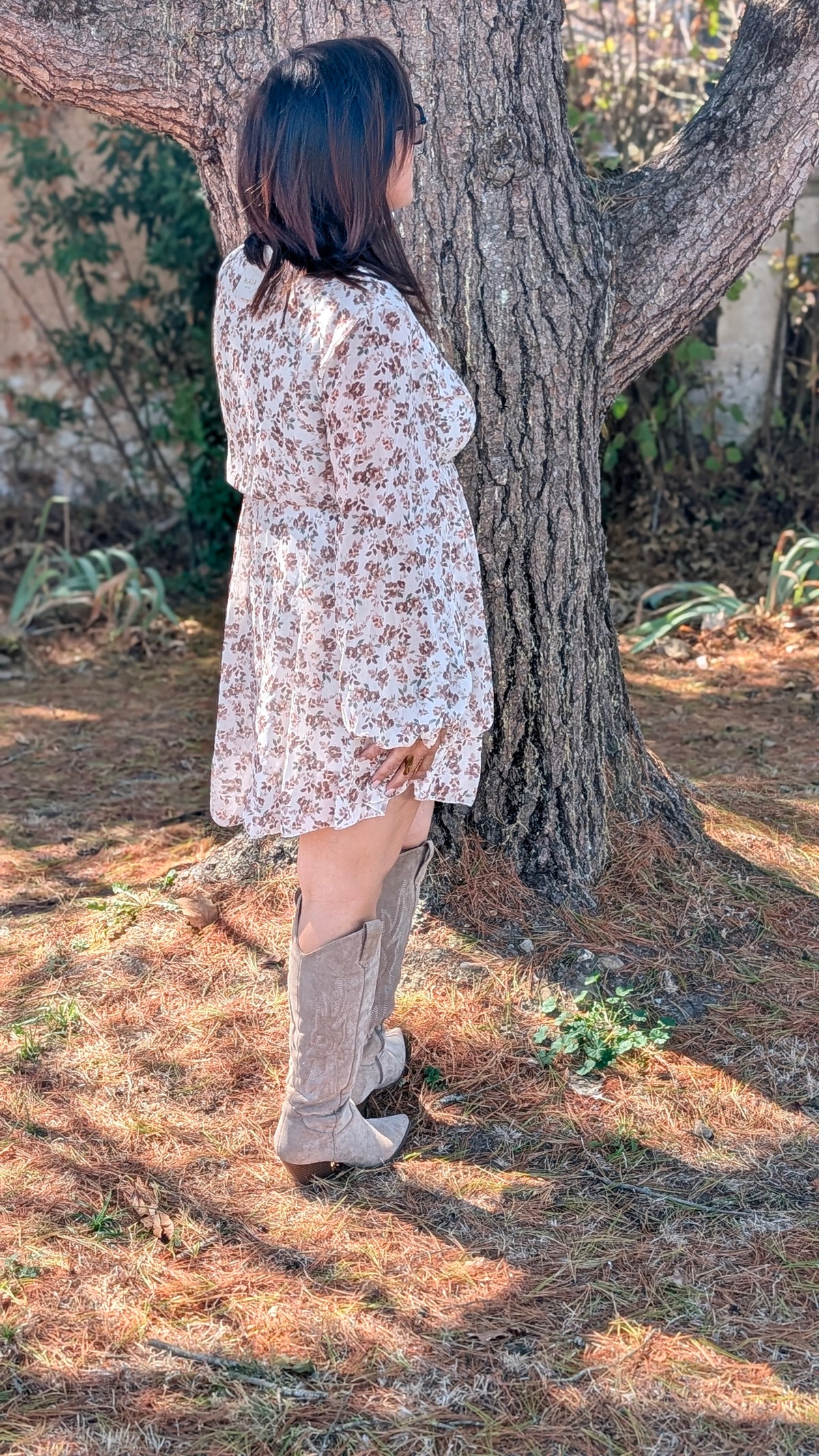 🤎 ROBE CACHE-CŒUR FLEURS D’AUTOMNE 🤎