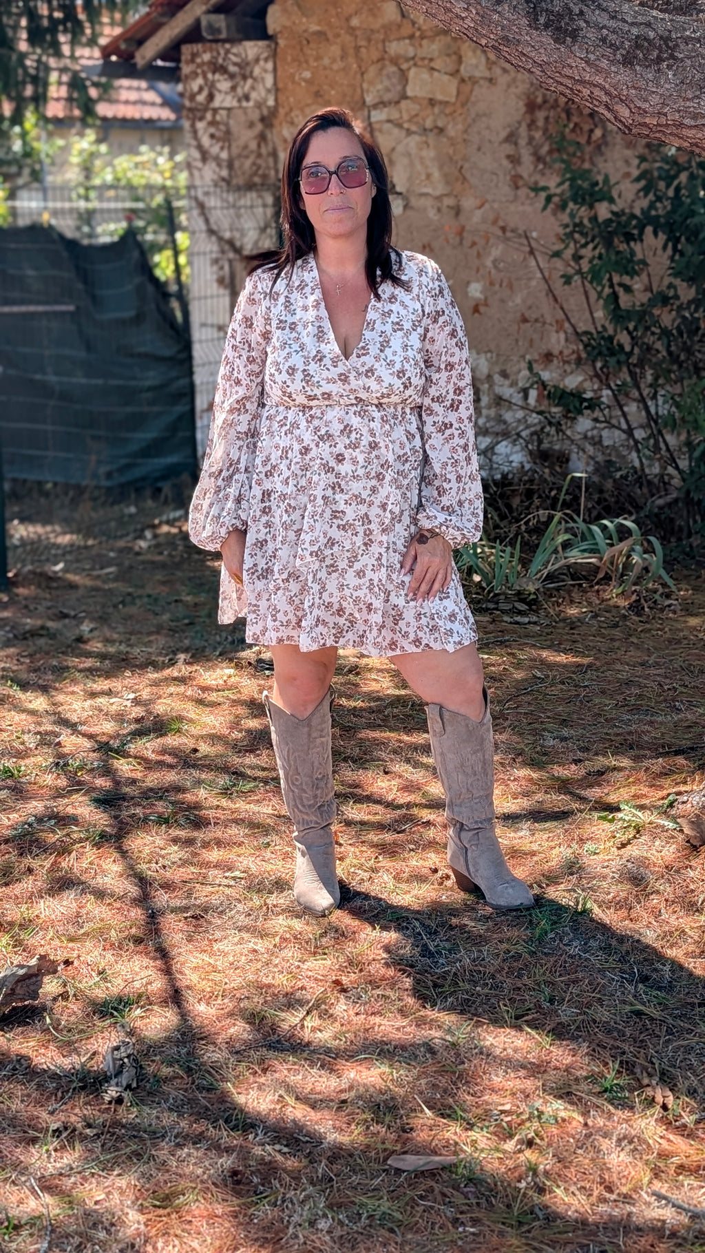 🤎 ROBE CACHE-CŒUR FLEURS D’AUTOMNE 🤎